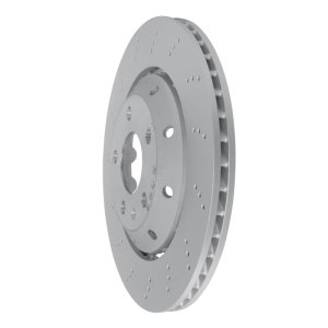 Audi RS4 Brake Rotor (1) - Left Rear - R1 Concepts - Drilled Carbon Alloy GeoMET - `07-`08